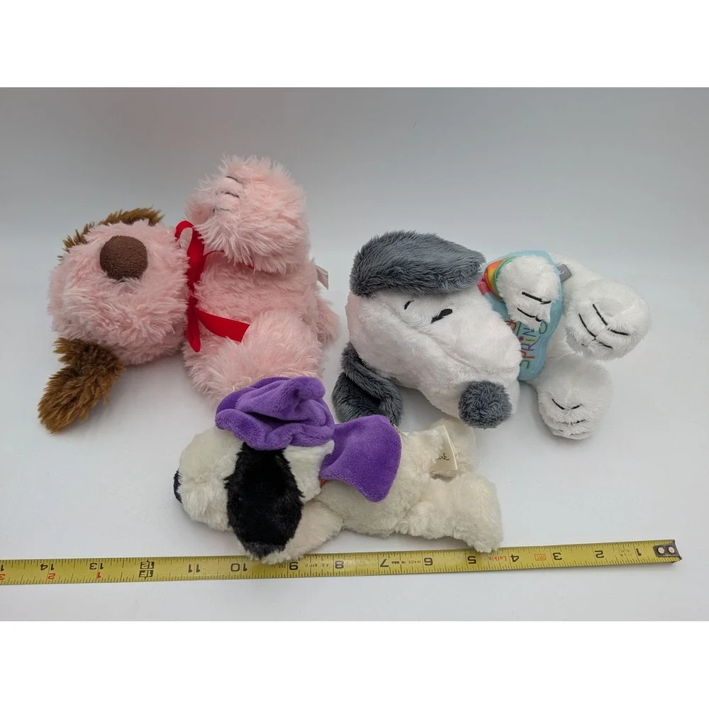 Peanuts Snoopy Plush Lot 3 White Pink Halloween Witch Spring Hallmark Cedar Fair